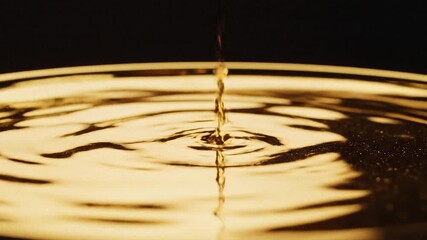 Highly reflective molten gold liquid flowing smoothly with subtle ripples, representing luxury, wealth, finance, investment, and abstract elegant motion background. - Powered by Adobe