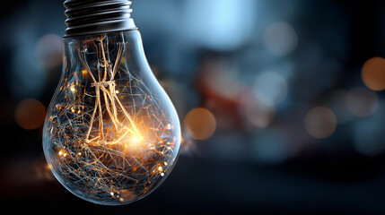 Idea and innovation concept visualization defocused abstract background creative thinking symbolism intellectual breakthrough representation inventive inspiration display