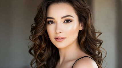 beautiful girl model close-up face