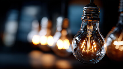 Concept of new ideas and innovation visualization defocused abstract background creative thinking symbolism breakthrough inspiration representation inventive moment display