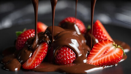 strawberries and chocolate