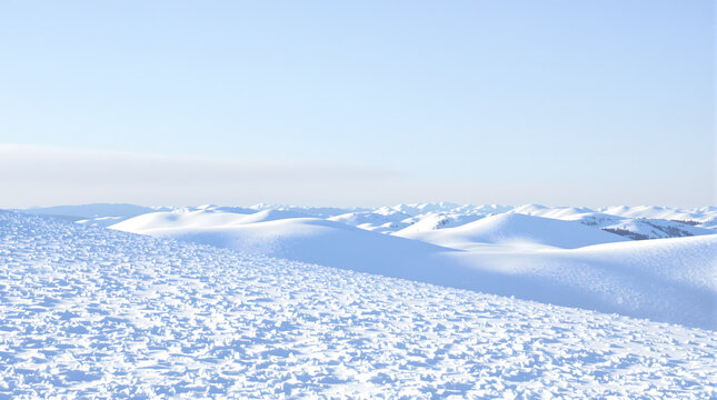 Bright red winter background adorned with a gentle flurry of falling white snowflakes and a pristine snowdrift, ideal for festive holiday designs and serene snowscapes