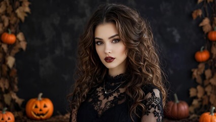 girl in halloween costume