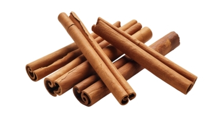 Aromatic cinnamon sticks  png  isolated on transparent background, for delicious recipes and warm holiday treats, perfect for adding flavor and spice