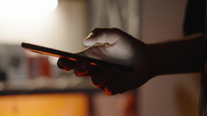 Hand Using Smartphone – Online Communication and Apps - Powered by Adobe