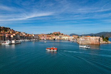 Landscape of Portoferraio harbour