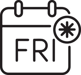 vector calendar icons Black Friday design concept  