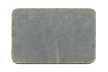 Vintage blank aged paper card with rounded corners, empty retro background for text, transparent background