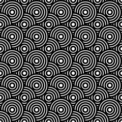 Seamless pattern with black circles.