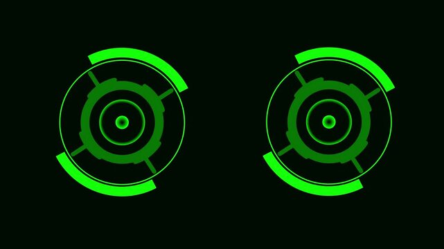 Circle HUD element animation, Digital technology elements, HUD element logo, Hi tech style on background.