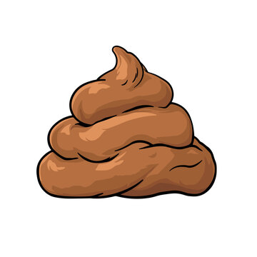 Illustration of a poop pile without background.