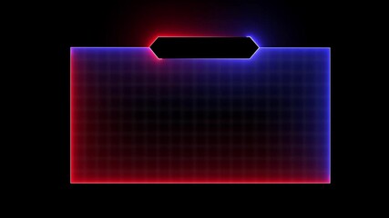 live streaming neon text frame animation box frame neon frame live streaming game live Stream overlay animation for live streaming video Titles. on a dark background