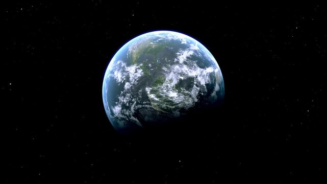 South Carolina State Map Zoom (USA) from Space to Earth with Nametag and Pin	