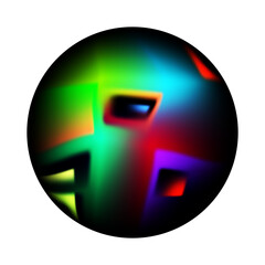Abstract sphere with colorful gradients Vector