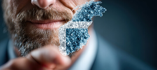 Man holding map of sweden concept patriotism. Generated with ia