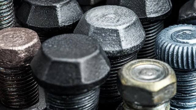 Closeup of weatherproof highstrength fastener caps showcasing rugged stamped finishes designed to resist harsh outdoor conditions