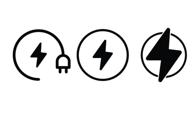 Charging point icon. Electric plug symbol vector.
