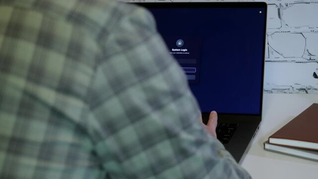 Remote Tech Worker Notified of Lay Off Via Computer Login Screen - Must Return All Equipment To Human Resources - Quiet Firing Layoffs Concept