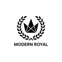 Modern Royal emblem showcasing the fusion of tradition and innovation sleek design with clean