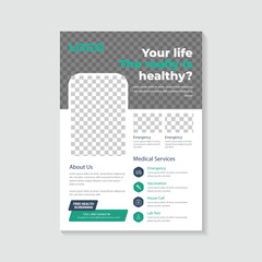 Obraz premium Healthcare Medical Centre Flyer Template