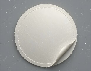 Round Blank Sticker with Subtle Peel Effect