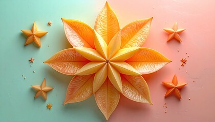Starfruit Arrangement - A Vibrant Culinary and Artistic Display.