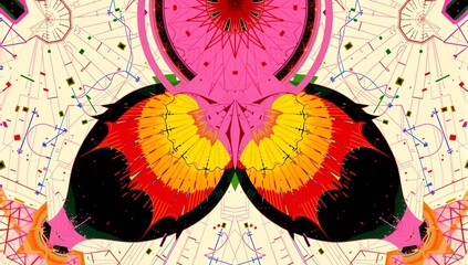 Symmetrical Geometric Abstract Artwork