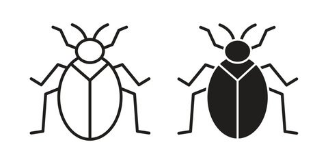 Bedbug icons design, logo. Symbol illustration set