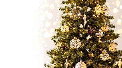 “Glowing Christmas Tree with Warm Fairy Lights – Cozy Holiday Decoration”