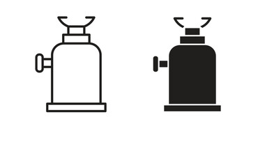 Camping gas icons design, logo. Symbol illustration set