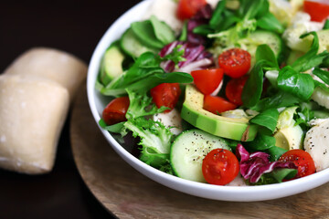 Healthy Avocado and Mozzarella Salad