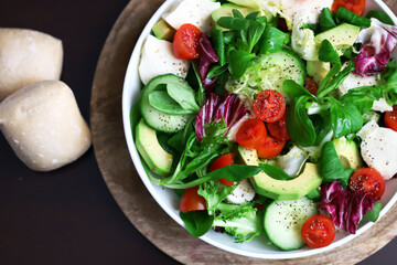 Healthy Avocado and Mozzarella Salad