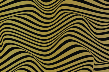 Abstract wave golden background