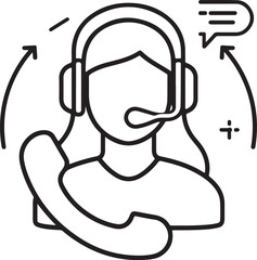 Customer serviceicon set. Containing customer satisfied, assistance, experience, feedback, operator, technical support and more.
