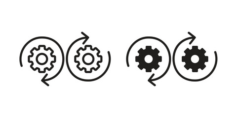 Devops icons design, logo. Symbol illustration set