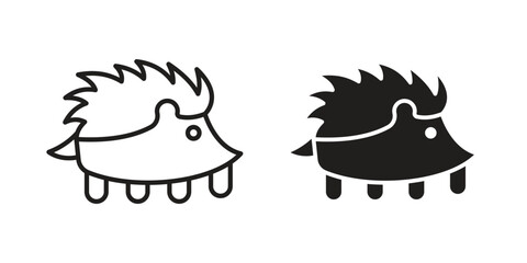Hedgehog icons design, logo. Symbol illustration set