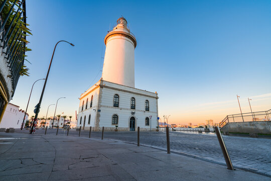 La Farola lighthouse in Malaga, Spain