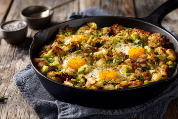 Crispy Bubble and Squeak Made from Christmas Leftovers