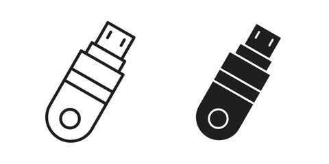 Pendrive icons design, logo. Symbol illustration set