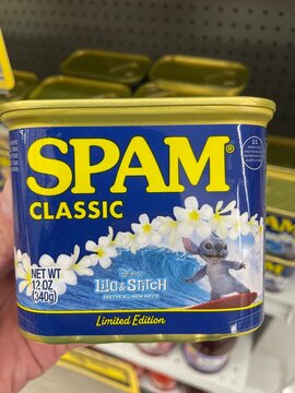 Grocery store Spam canned meat Lilo and stitch branded