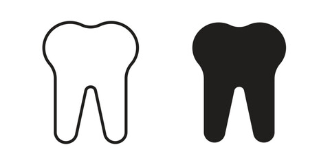Tooth icons design, logo. Symbol illustration set