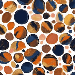 Abstract art pattern of colorful circles on a white background