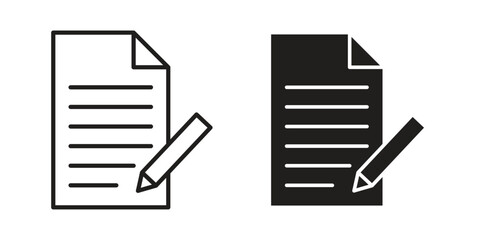 Write icons design, logo. Symbol illustration set