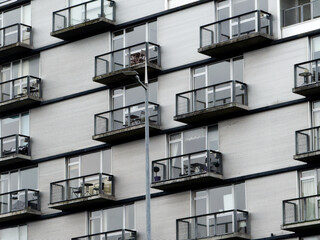 Modern high rise flats at Glasgow Harbour