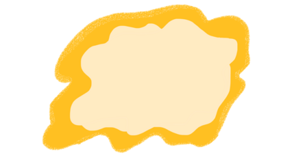 A pastel orange abstract clip art isolated on a transparent PNG background, featuring soft shapes and smooth modern accents.