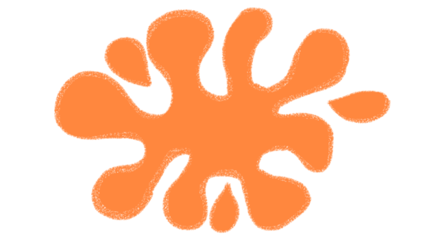 Vintage orange decorative clip art isolated on a transparent PNG background, featuring classic ornamental shapes and elegant design accents.