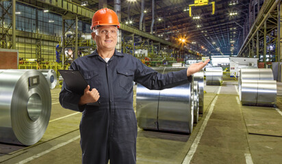 Health and safety worker at a factory