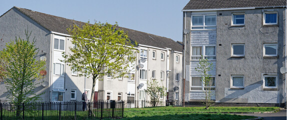 Council housing in poor area in Glasgow