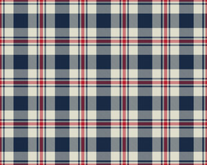Beige tartan plaid seamless pattern, beige navy red classic British style check plaid seamless background. Ideal for elegant fashion textiles, luxury-themed projects and timeless design work