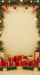 christmas tree with gifts